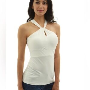 PattyBoutik Ivory halter top Size Small